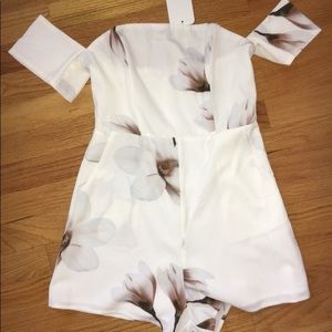 off the shoulder floral romper from showpo.com